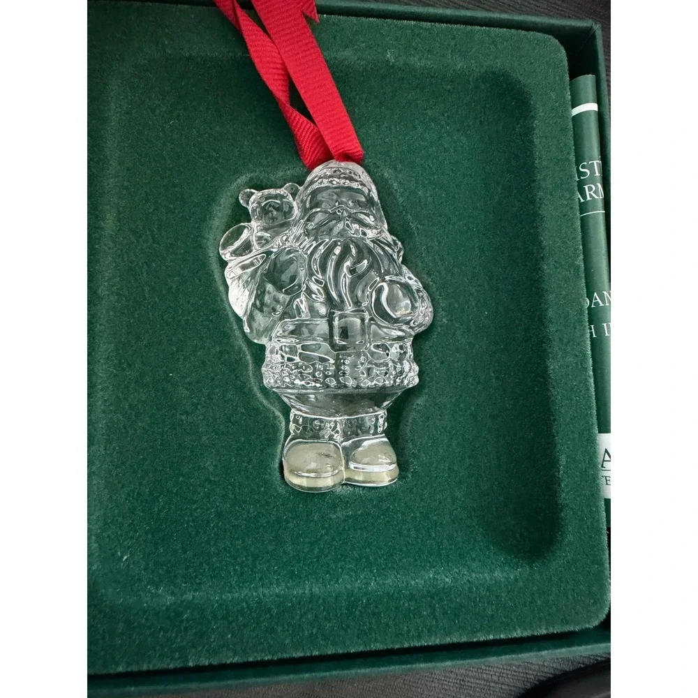 Marquis by Waterford Crystal Santa Ornament‎ Christmas Endearments 4th In Series